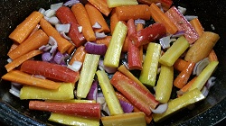Roasted heirloom carrots