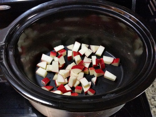 add apple to the slow cooker