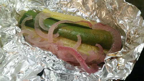 baked zucchini with onion