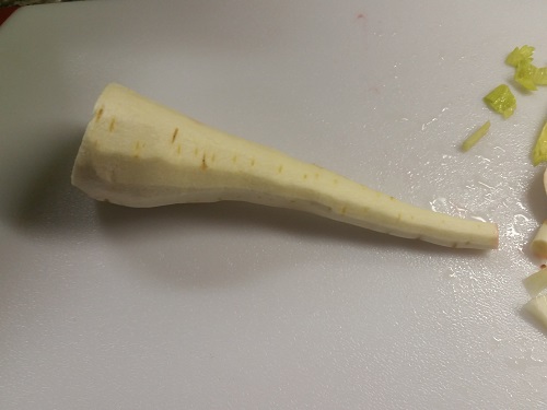 peeled parsnip