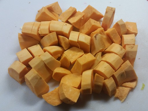 chopped sweet potato